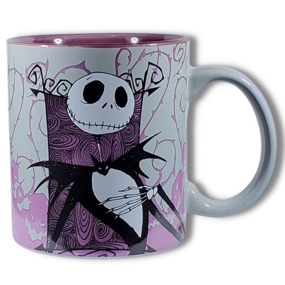 Disney's Nightmare Before Christmas Jack Skelington Purple and Grey Coffee Mug